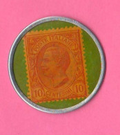 PIRELLI 10 Cents 1906 Gomme Pirelli Gettone Con Francobollo 10 Centesimi Rosso Advertising Token - Monetary/Of Necessity