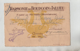 Harmonie De Bourgoin Jallieu Années 50 - Cartes De Membre