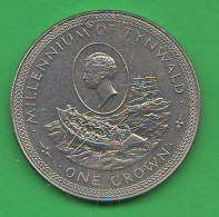 Isle Of Man One Crown 1979 Vikings Millenium Of Tynwald - Isle Of Man