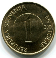 1 TOLAR 2001 SLOVENIA UNC Fish Coin #W11302.U.A - Slovenië