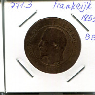 10 CENTIMES 1855 BB FRANCIA FRANCE Napoleon III Moneda #AN053.E.A - 10 Centimes