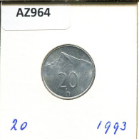 20 HALIEROV 1993 SLOVAKIA Coin #AZ964.U.A - Slowakei