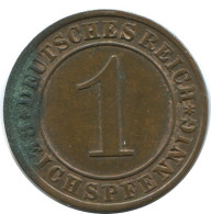 1 REICHSPFENNIG 1925 A DEUTSCHLAND Münze GERMANY #AD456.9.D.A - 1 Renten- & 1 Reichspfennig