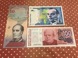 LOT DE 3 BILLETS Voir Le Scan Pour L’achat - Kiloware - Banknoten