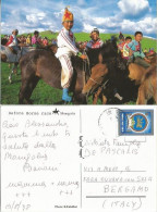 Mongolia "Children On Horses Before The Race" Pcard 15aug1998 With 1 Stamp - Mongolia