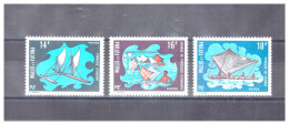 WALLIS  ET  FUTUNA   .  N°  182 / 184 .    SERIE  PIROGUES     .  NEUVE  . **  .SUPERBE . - Unused Stamps