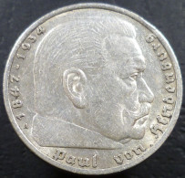 Germania - 5 Reichsmark 1936 A - Paul Von Hindenburg/Aquila Senza Svastica - KM# 86 - 5 Reichsmark