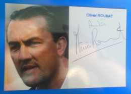 AUTOGRAPHE DE RUGBY   -   OLIVIER ROUMAT SUR PHOTO - Sportspeople