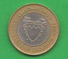 Baharain 100 Fils 1992 AH 1412 Bimetallic Coin - Bahrein