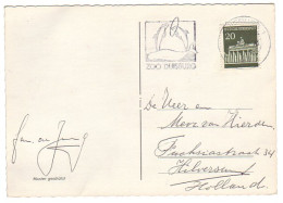 Postcard / Postmark Germany 1970 Whale - Dolphin - Zoo Duisburg - Otros & Sin Clasificación