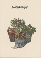 Telegram Germany 1937 - Unused - Schmuckblatt Telegramme Four Seasons - Fruits - Flowers - Easter Eggs - Clima & Meteorologia
