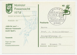 Postal Stationery / Postmark Germany 1977 Mainzer Fassenacht - Carnevale