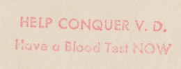 Meter Top Cut USA 1948 Help Conquer V.D. - Venereal Diseases - Have A Blood Test - Altri & Non Classificati