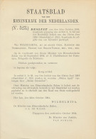 Staatsblad 1934 :Wijziging Postzegel Koningin Emma Emissie 1934 - Cartas & Documentos