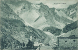 Ct11 Cartolina Cave Di Carrara  Ferrovia Treno 1931 - Massa