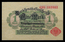 Germany 12.08.1914 Banknote 1 Mark P-51 Issued By Reichsschuldenverwaltung, F Circulated + FREE GIFT - Autres & Non Classés