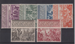 AEF 1946 Série Tchad Au Rhin PA 44 à 49, 6 Val ** MNH Petite Tache Sur 47 - Unused Stamps