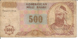 AZERBAIJAN 500 MANAT N/D (1993) - Azerbeidzjan