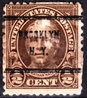 USA Precancels New York 1929 Sc653 ½c Hale, P.11x00½. BROOKLYN / N.Y. - Prematasellado