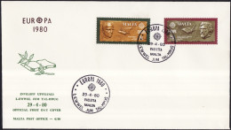 Europa CEPT 1980 Malte - Malta FDC2 Y&T N°603 à 604 - Michel N°615 à 616 - 1980