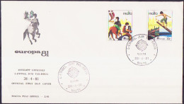 Europa CEPT 1981 Malte - Malta FDC4 Y&T N°616 à 617 - Michel N°628 à 629 - 1981