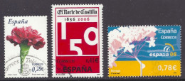 Spain 2006 - Flora Flowers Dianthus, Newspaper El Norte De Castilla, Malaga World Philatelic Exhibition - Lot Used - Usati