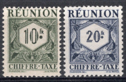 REUNION Timbres Taxe N°34* & 35* Neufs Charnières TB Cote : 3.50€ - Strafport