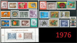 ● AUSTRIA 1976  ֎  ANNATA  Quasi COMPLETA ** ● Cat. 22,50 € ● Lotto N. 256 ● - Años Completos