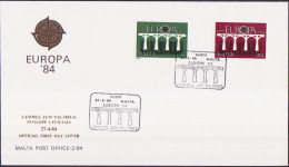 Europa CEPT 1984 Malte - Malta FDC2 Y&T N°685 à 686 - Michel N°704 à 705 - 1984