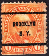 USA Precancels New York 1922 Sc558 6c Garfield, P.11. BROOKLYN / N.Y. - Prematasellado