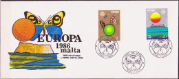 Europa CEPT 1986 Malte - Malta FDC1 Y&T N°727 à 728 - Michel N°746 à 747 - 1986