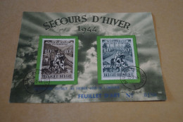 Secours D'Hivers 1944,feuille + 2 Timbres, N° 0180 ,superbe état Pour Collection - ....-1951