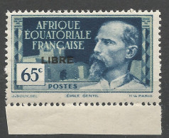 AEF N° 140 Fance Libre  NEUF** LUXE SANS CHARNIERE / Hingeless / MNH - Unused Stamps