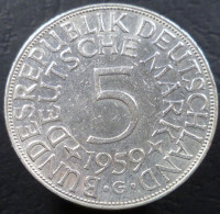 Germania - RFT - 5 Mark 1959 G - KM# 112 - 5 Mark