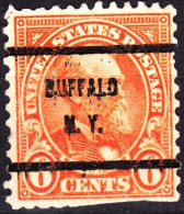 USA Precancels New York 1922 Sc558 6c Garfield, P.11. BUFFALO / N.Y. Defect - Prematasellado