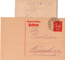 Bayern 1919, 10 Pf. Ganzsache V. Reith M. K2 FRONTENHAUSEN - Brieven En Documenten