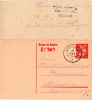 Bayern 1919, 10 Pf. Ganzsache V. Thalersdorf M. K1 ARNBRUCK - Brieven En Documenten