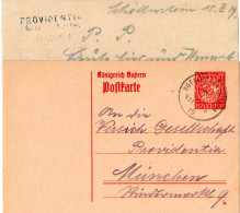 Bayern 1919, 10 Pf. Ganzsache V. Schöllnstein M. K1 HOFKIRCHEN B. VILSHOFEN - Brieven En Documenten