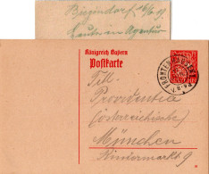 Bayern 1919, 10 Pf. Ganzsache V. Biegendorf M. K2 FRONTENHAUSEN - Brieven En Documenten