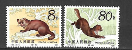 CHINE 1982  Animaux   Cat Yt   2520 ,2521   Série Complète  N** MNH - Unused Stamps
