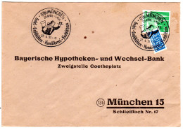 BRD 1951, München Hotel-Gaststätten...Fachschau, Sonderstpl. Auf Brief M. 10 Pf. - Briefe U. Dokumente