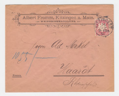 Bayern 1891, Firmen Brief Weingrosshandlung M. Stpl. Kitzingen II - Brieven En Documenten