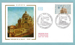 FDC France 1971 - Europa 1971 - Basilique De La Salute  Venise - YT 1676 - Oblitération Conseil De L'Europe Strasbourg - 1970-1979