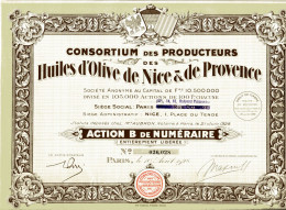 Consortium Des Producteurs Des HUILES D'OLIVE De NICE & De PROVENCE - Agriculture