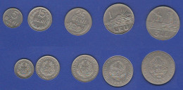 Romania 5 15 25 Bani + 1 Leu 1966 E 3 Lei 1963 Socialist Republic Roumanie Socialiste Nickel + Steel Typological Coin - Romania