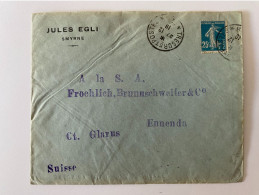 !!! SMYRNE, LETTRE DE 1919, OBLITÉRATION TRÉSOR ET POSTES POUR LA SUISSE. - Storia Postale