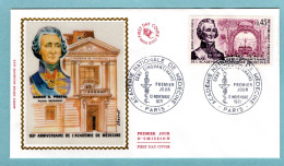 FDC France 1971 - Baron Antoine Portal - Cent Cinquantenaire De L'Académie Nationale De Médecine - YT 1699 - Paris - 1970-1979