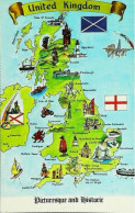 ►  Carte Géographique  United Kingdom   Picturesque And Historic - Mapas