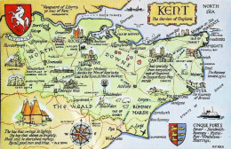 ►  Carte Géographique  United Kingdom   England   Kent - Carte Geografiche