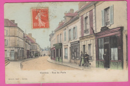 D95 - VIARMES - RUE DE PARIS - Personnes - Enfants - Calèche - Carte Colorisée - Viarmes